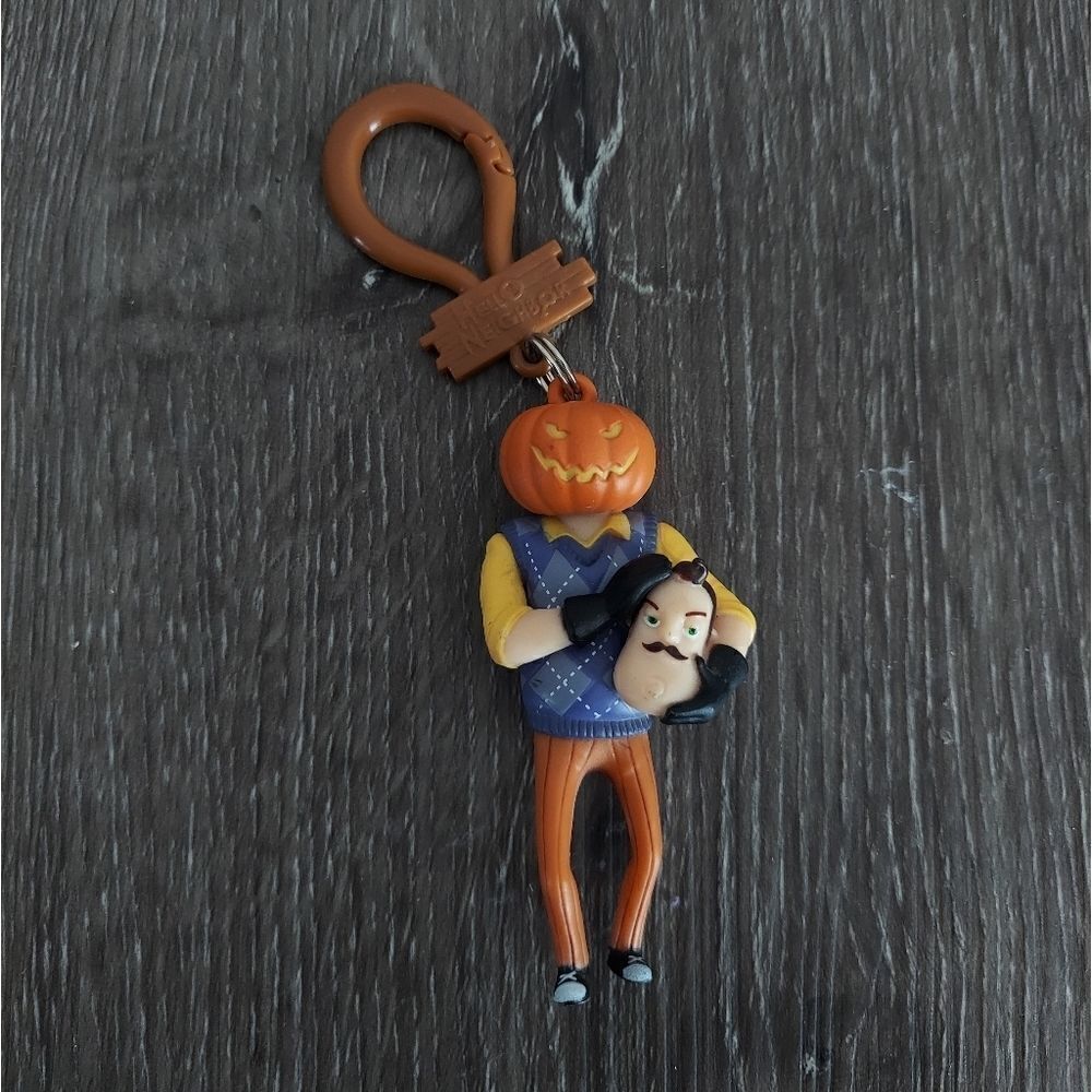 Hello Neighbor Keychain/Backpack Clip Jack-o'-Lantern Head